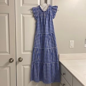 J crew gingham midi dress